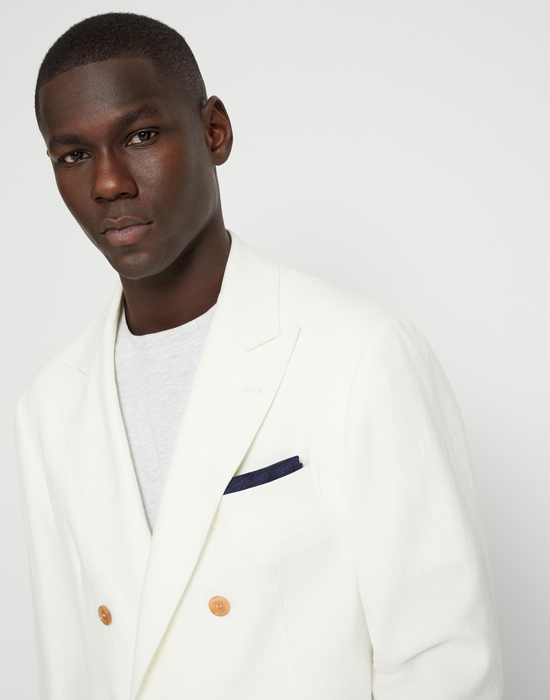 Silk pocket square with printed logo 3