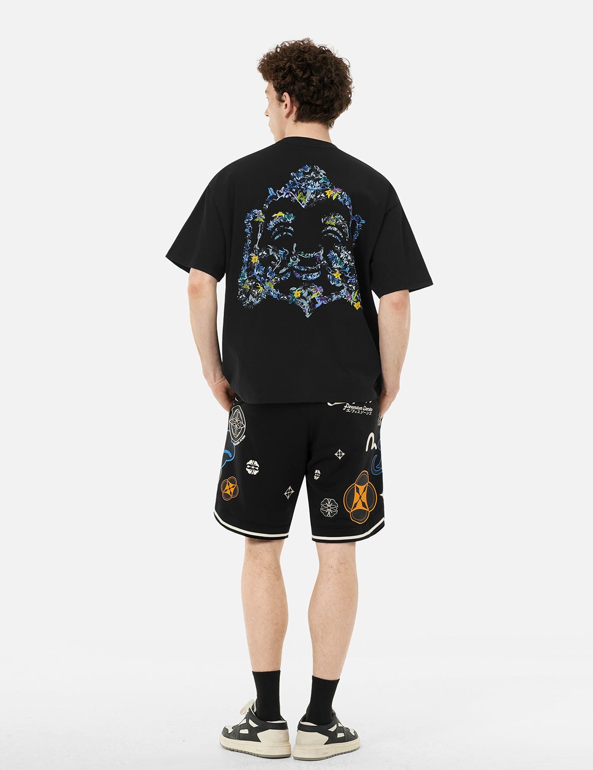 Floral Godhead Print Loose Fit T-shirt - 4