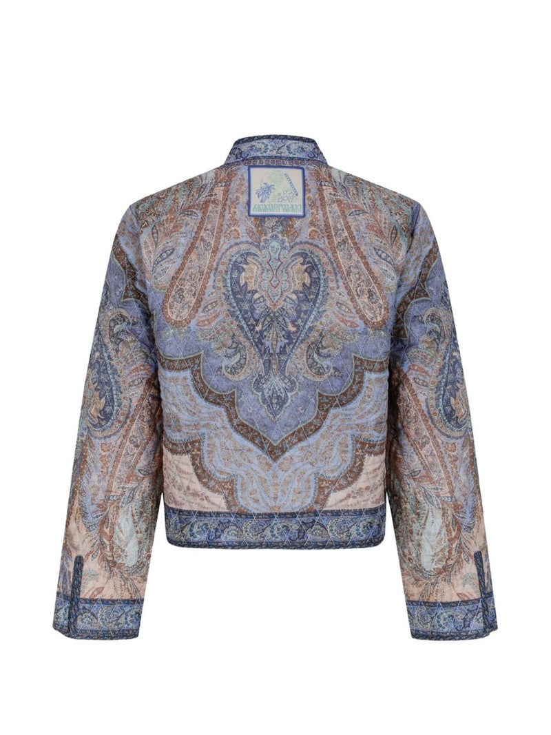 Zimmermann Wanderlust paisley-print quilted jacket outlook