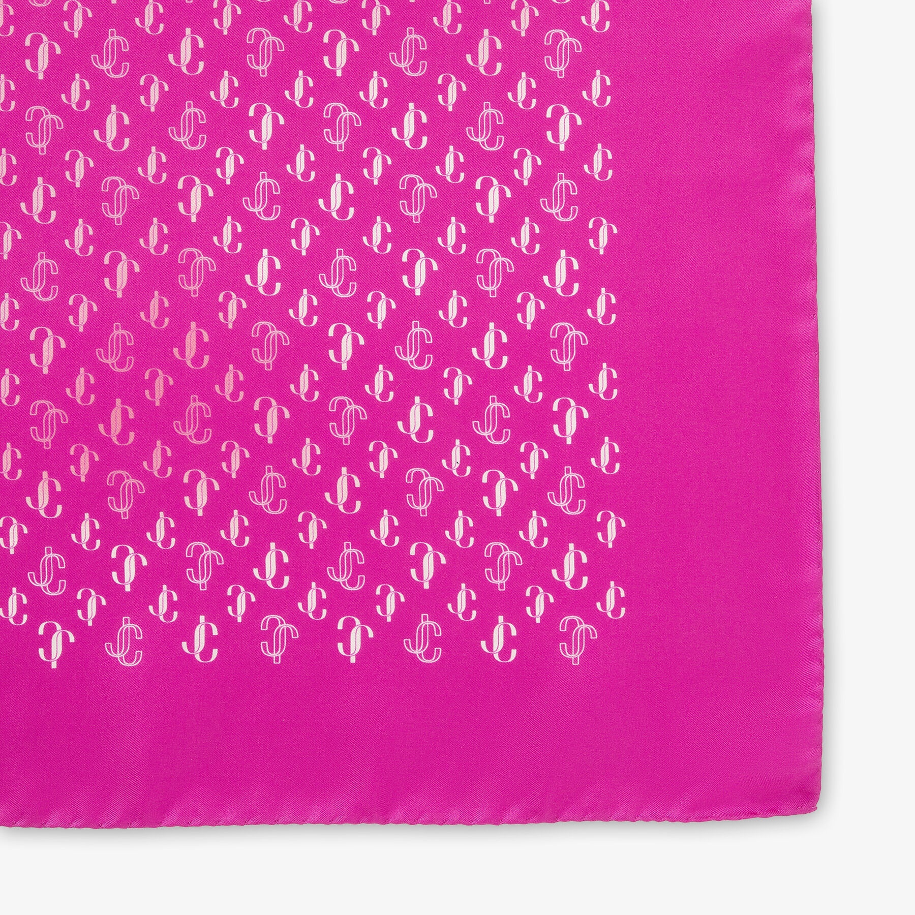 Reta
Fuchsia JC Monogram Printed Silk Foulard - 3