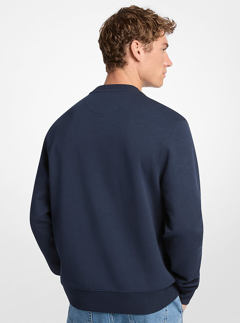 MICHAEL KORS Graphic Logo Cotton Blend Crewneck Sweatshirt outlook