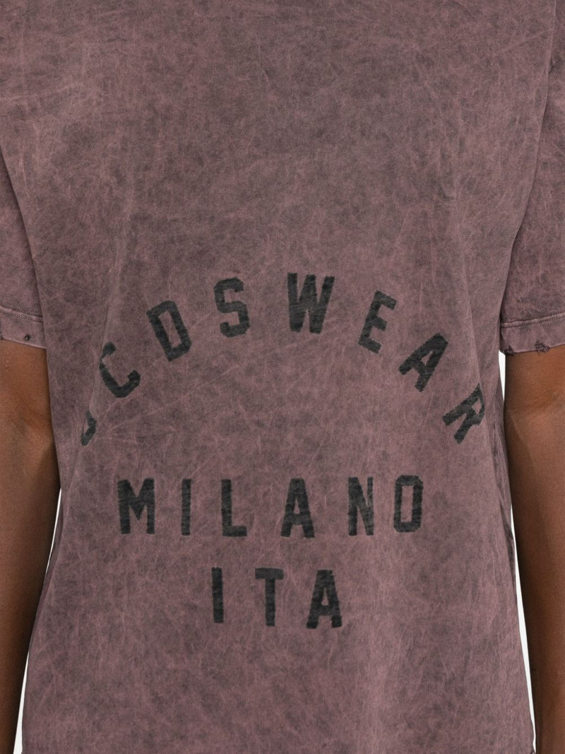 distressed-effect graphic-print t-shirt 5