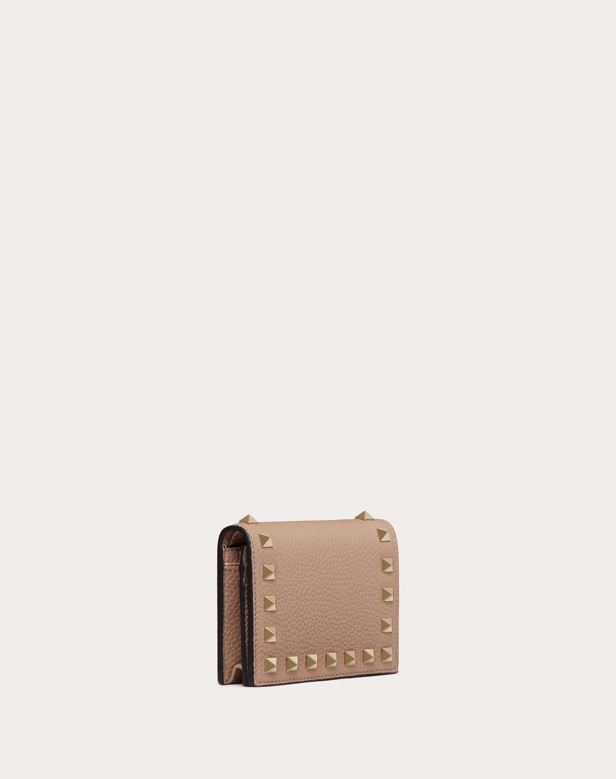 SMALL ROCKSTUD GRAINY CALFSKIN WALLET - 4