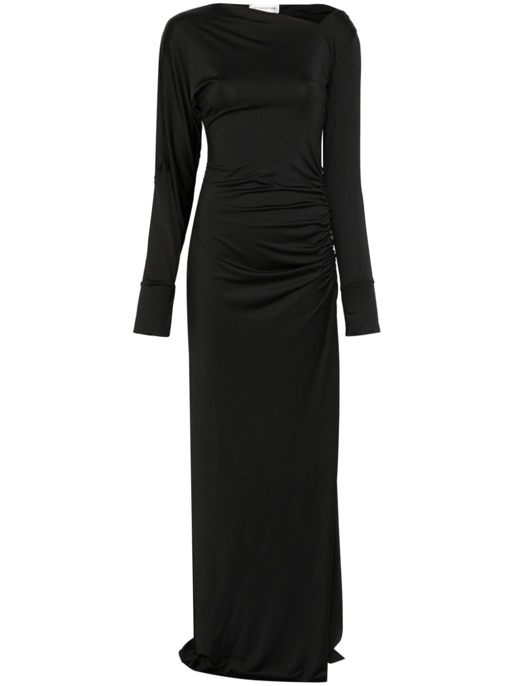 asymmetric-neck maxi dress - 1