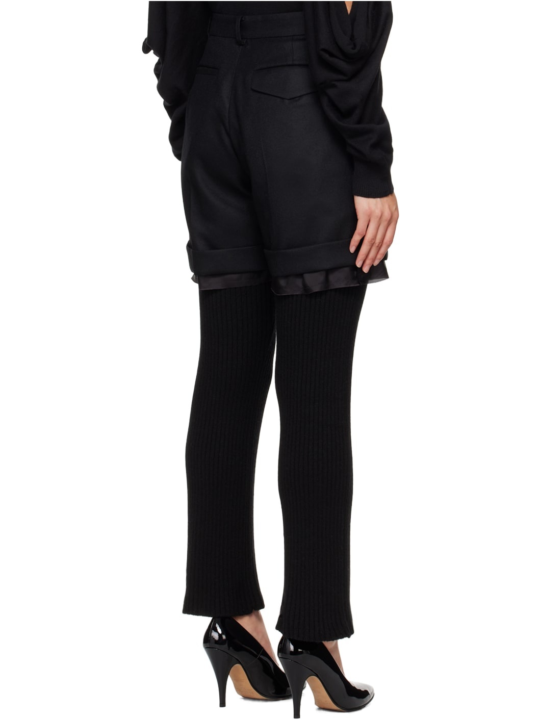Black Layered Trousers - 3