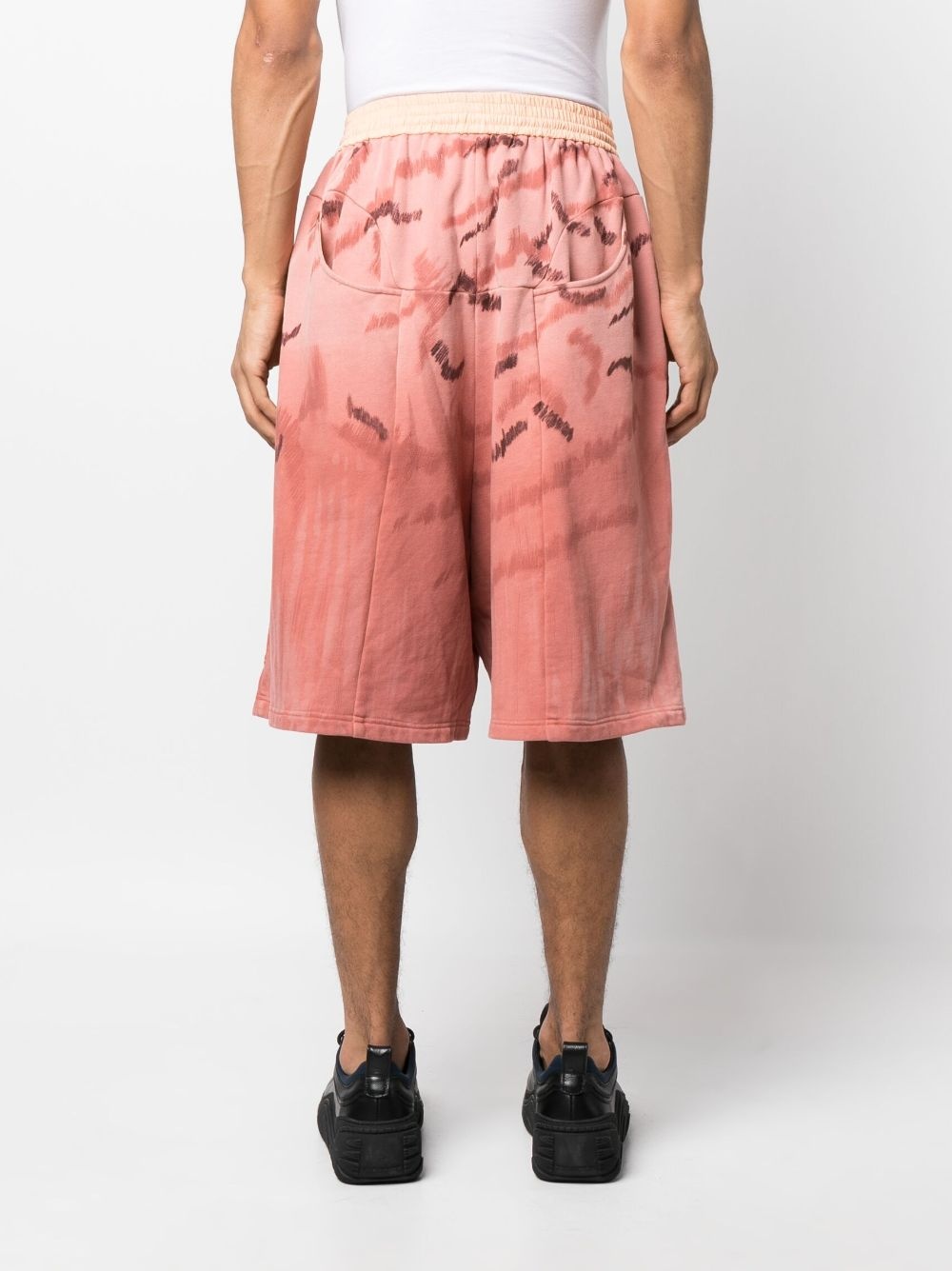 painterly-print cotton bermuda shorts - 6