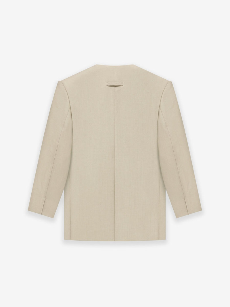 Wool Mohair Lapelless Jacket 2