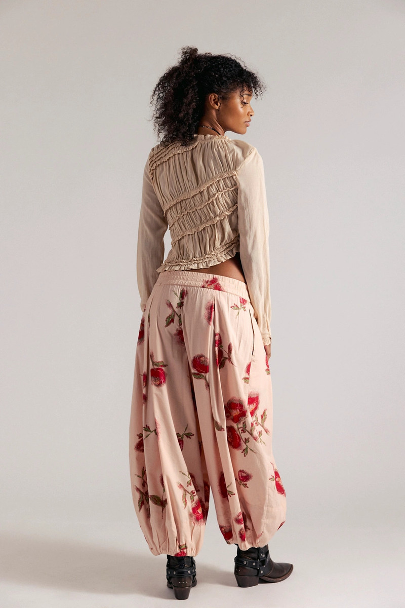 Moonflower Printed Pull-On Balloon Pants 3