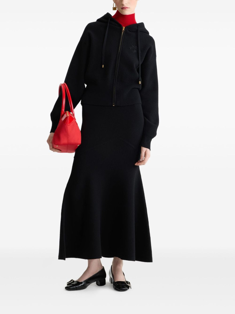 PATOU logo-embroidered zip-up hoodie outlook