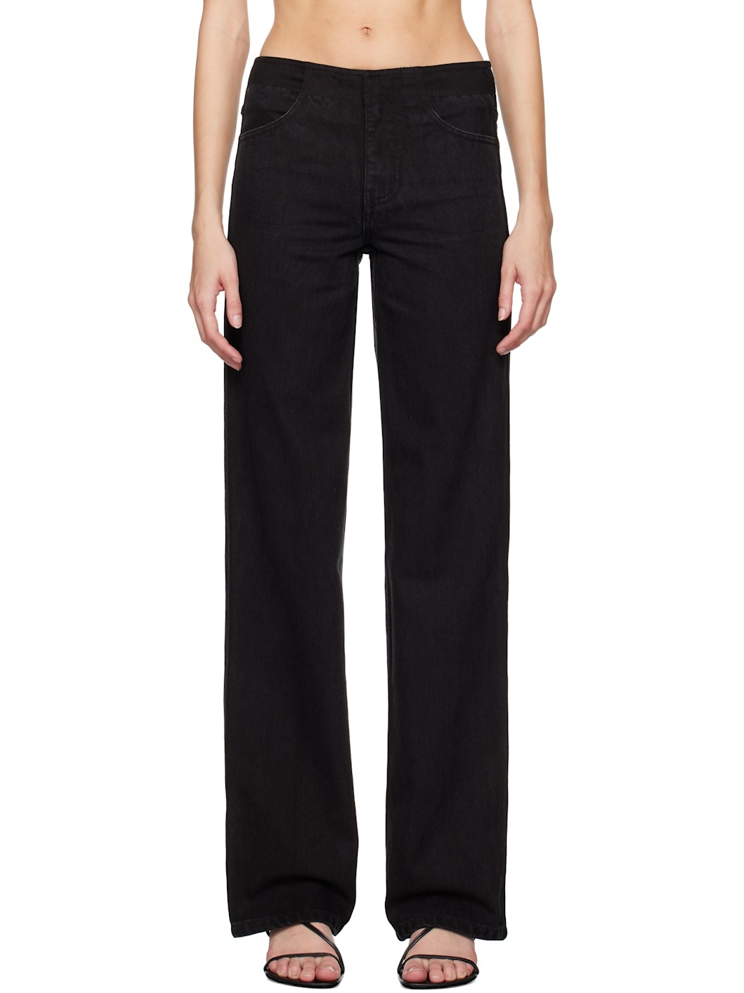 Black Deconstruct Jeans - 1