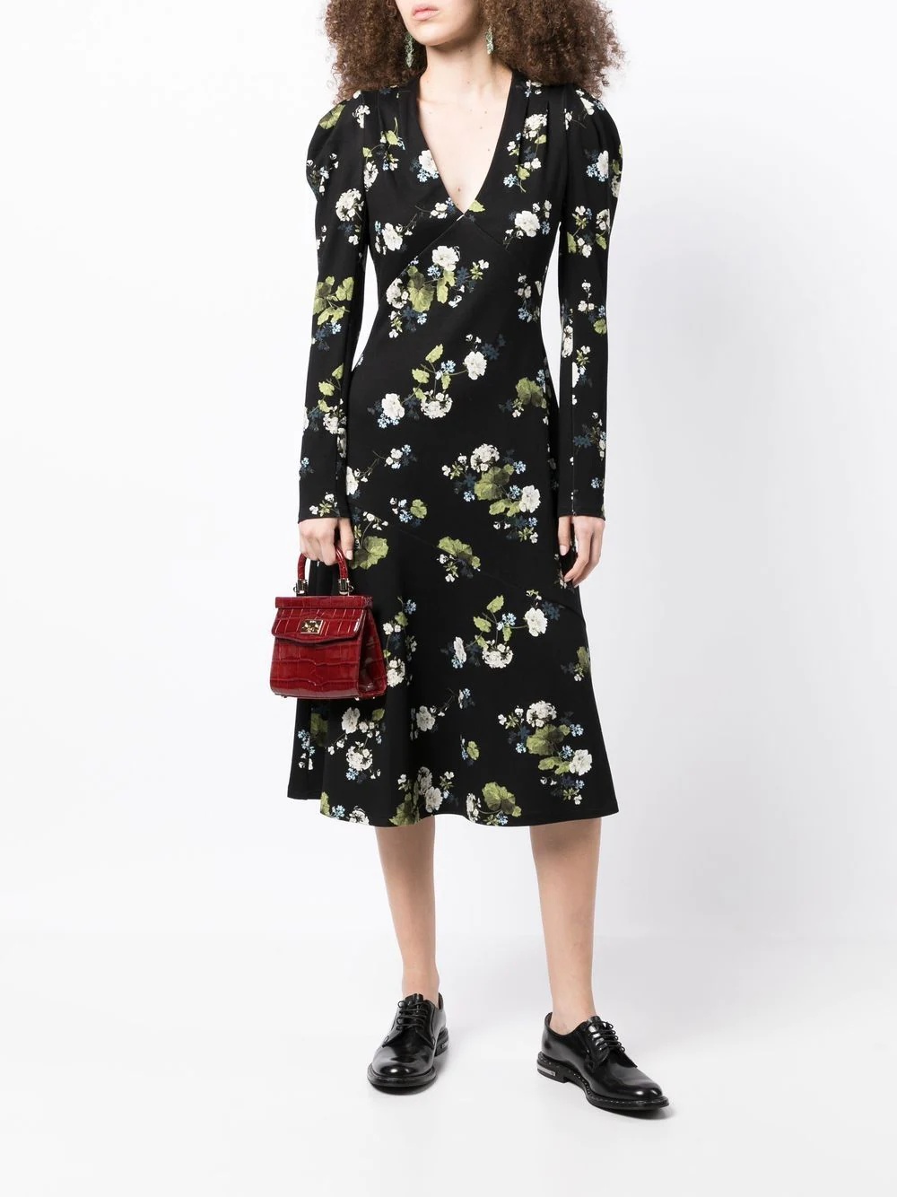 floral-print midi dress - 2