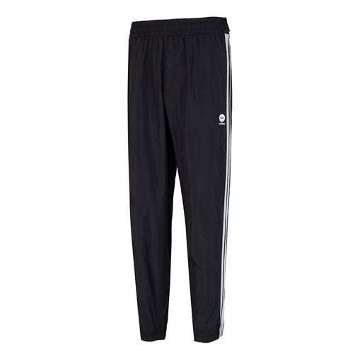 Men's adidas neo Stripe Logo Woven Bundle Feet Casual Sports Pants/Trousers/Joggers Autumn Black HN1 - 1