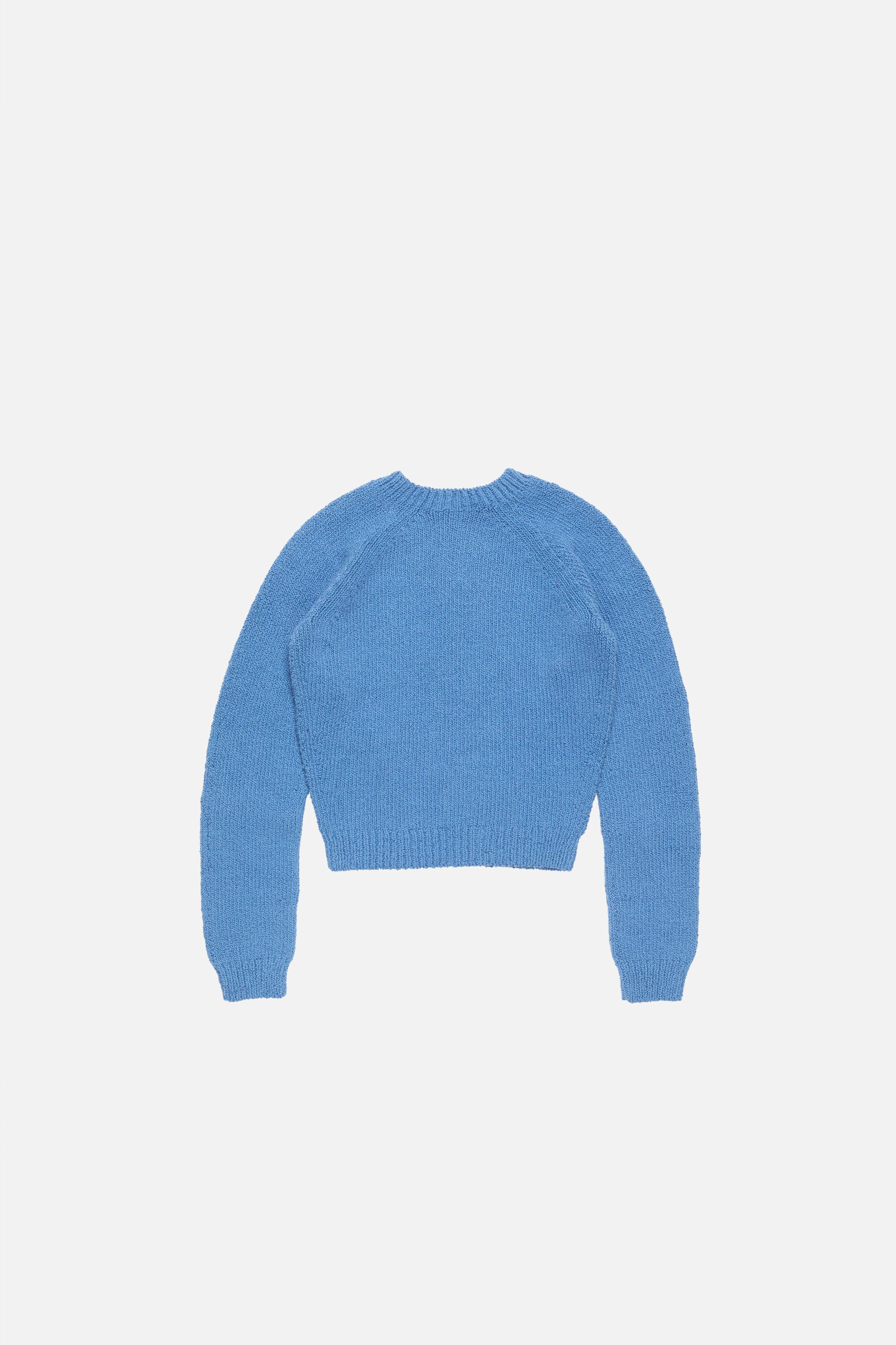 Cropped crewneck sweater - Ocean blue - 3