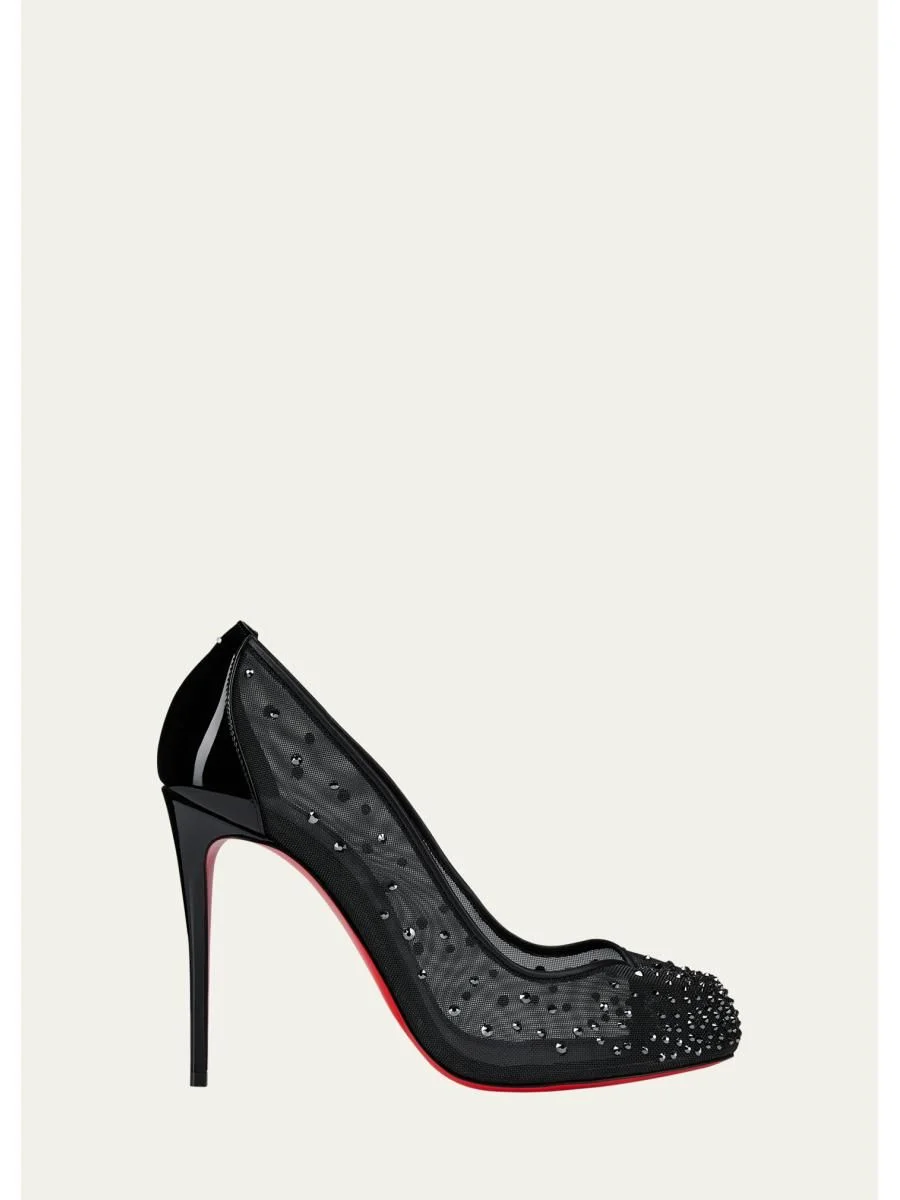 Bridela Strass Red Sole Pumps - 1