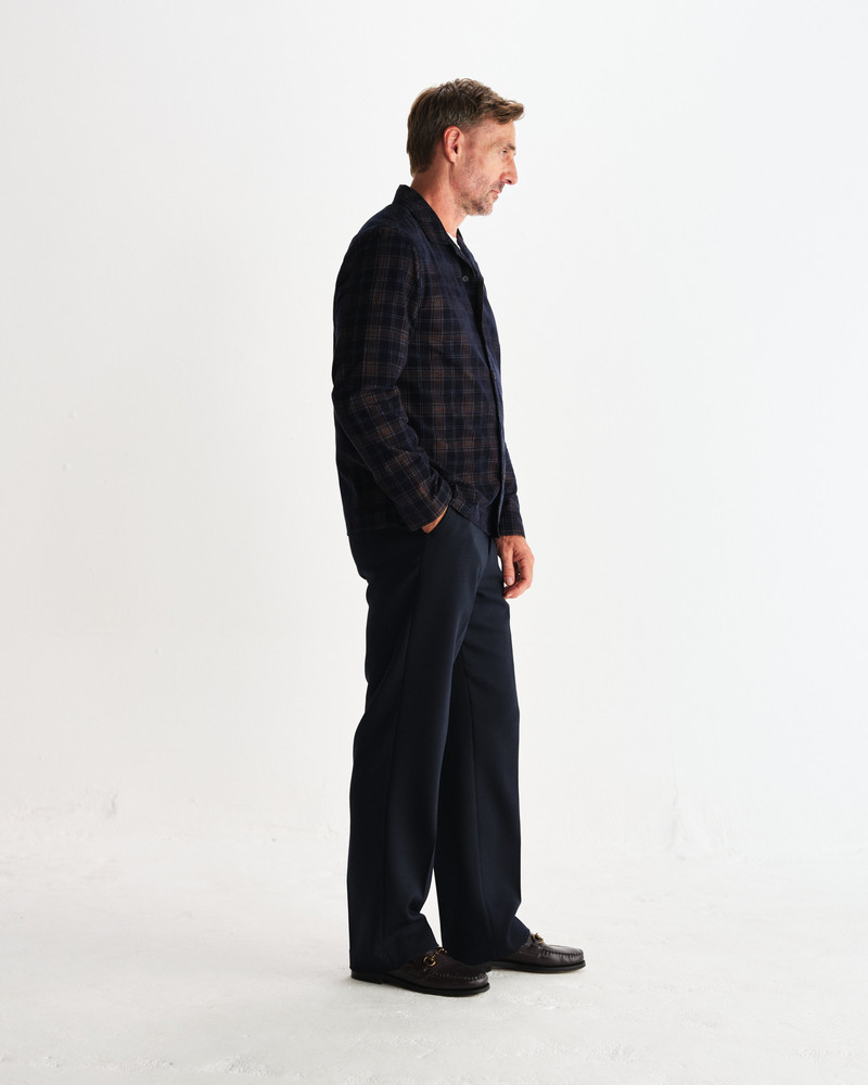 Corey - Navy And Multicolour Check Corduroy Shirt 5