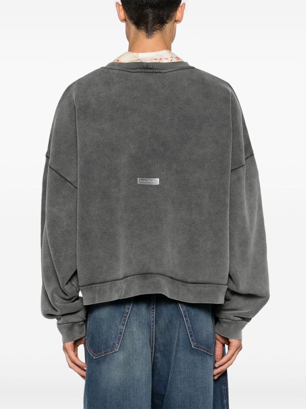 logo-tag cotton sweatshirt - 5