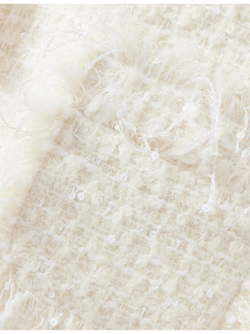 Mademoiselle Fringed-Hem Tweed Jacket 7