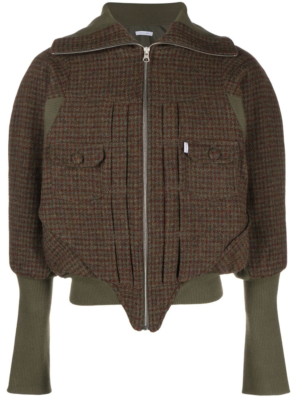 JUNTAE KIM checked zip-up jacket | farfetch | REVERSIBLE