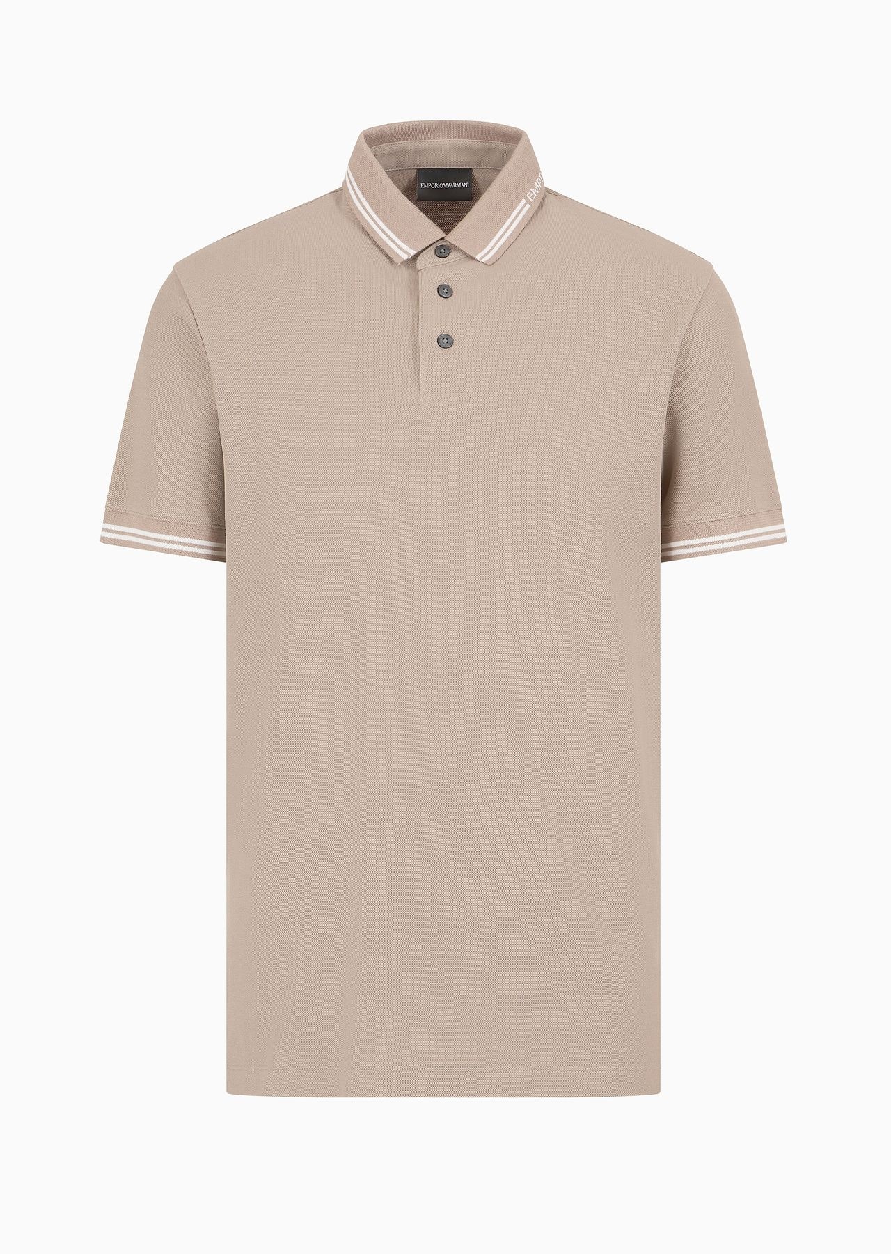 Jersey polo shirt with placed logo - 1