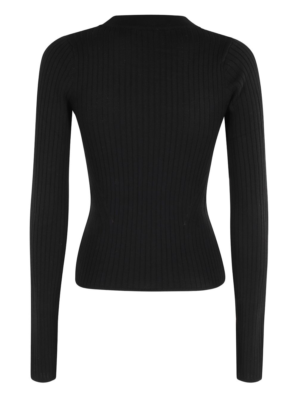ribbed long-sleeved top - 2