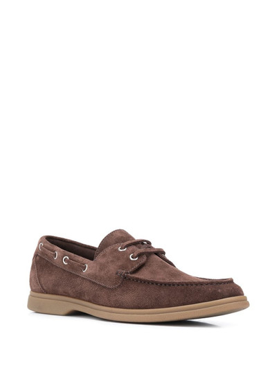 Brunello Cucinelli suede lace loafers outlook