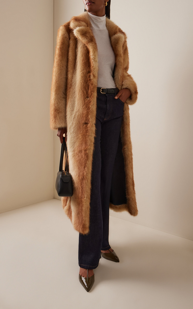 STAND STUDIO Nora Faux Fur Coat print outlook