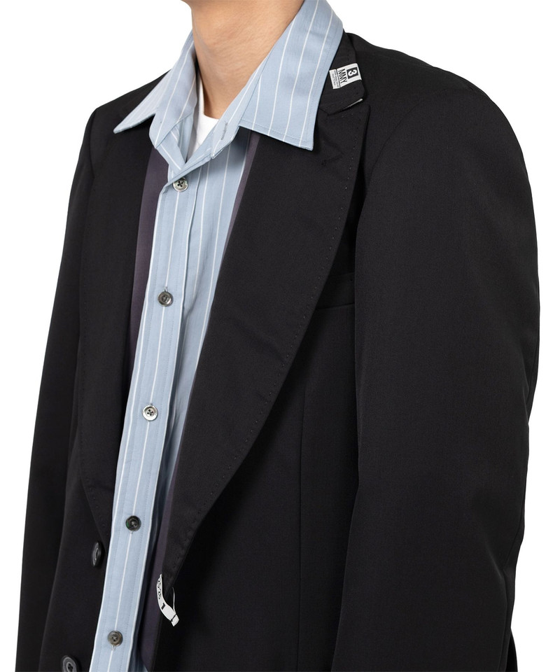 Mix Layered Wool Gabardine Jacket 7