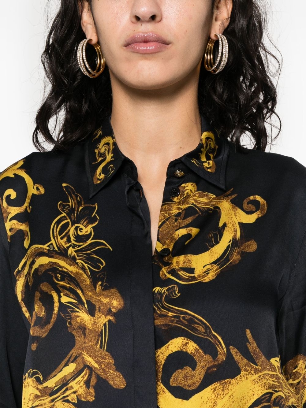 VERSACE JEANS COUTURE Watercolour Couture-print shirt | REVERSIBLE