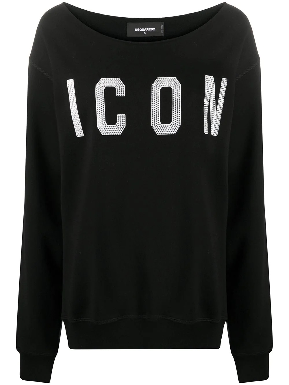 crystal-embellished ICON sweatshirt - 1