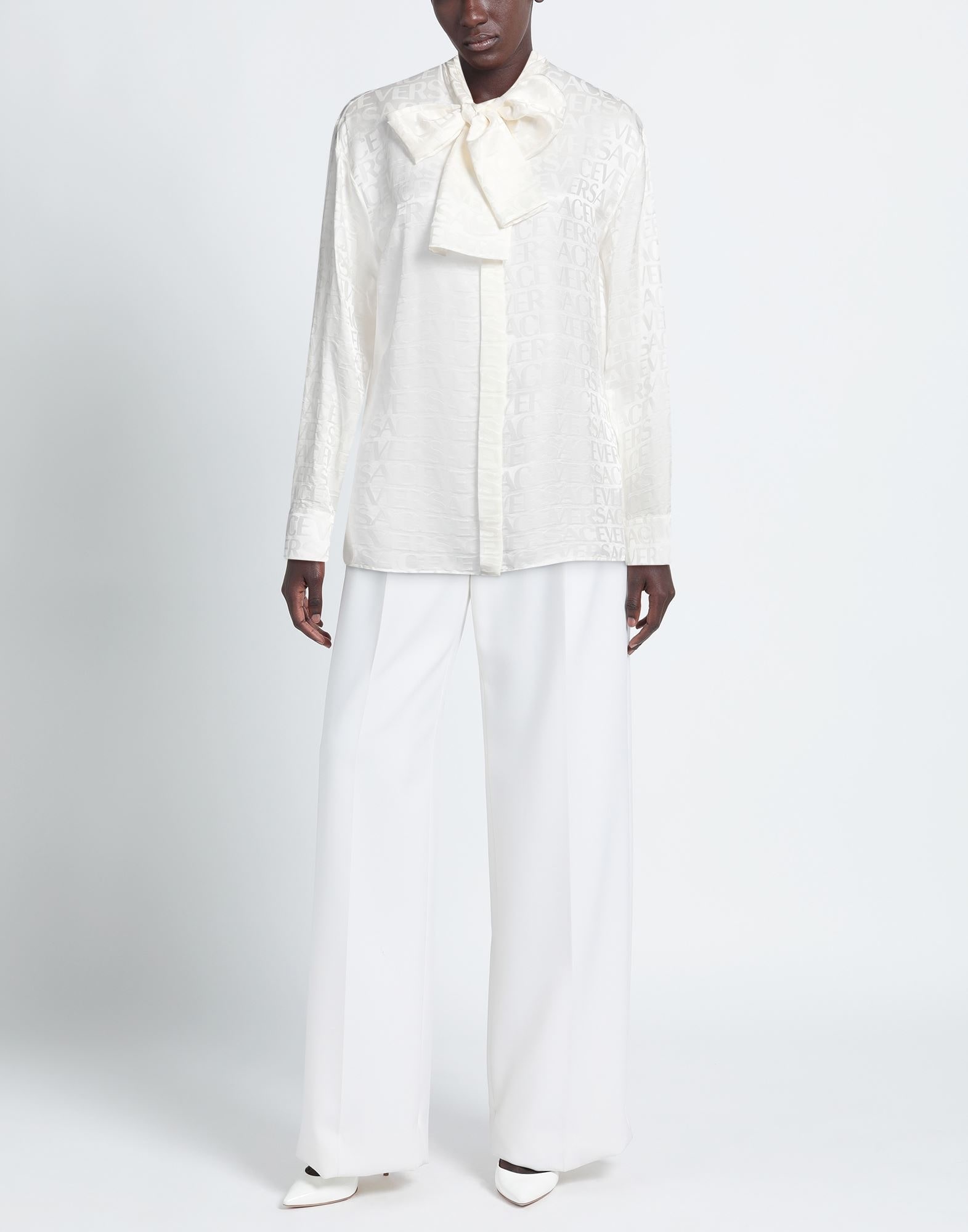 White Women's Patterned Shirts & Blouses - 2