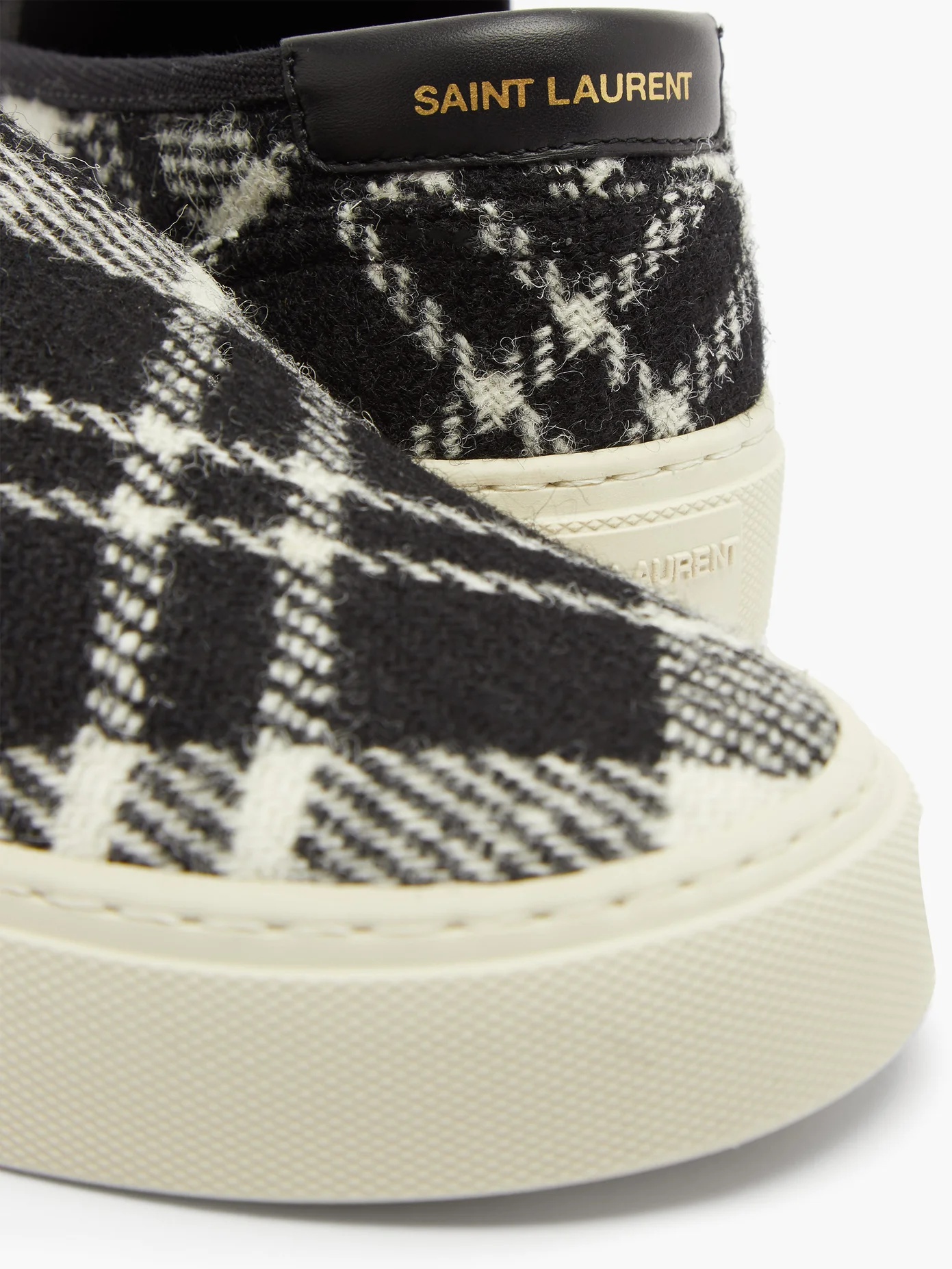 Venice tartan wool-canvas slip-on trainers - 6