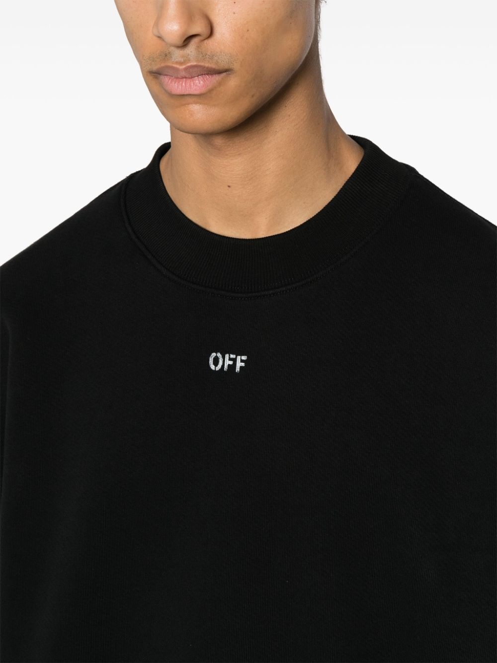 logo-print cotton sweatshirt - 5