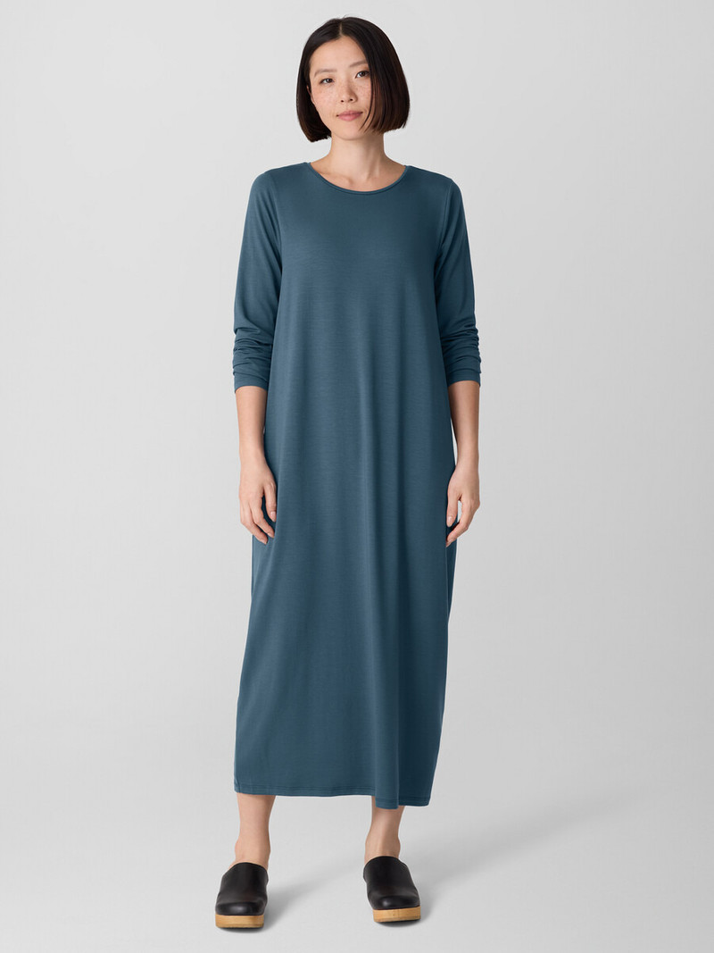 Stretch Jersey Knit Oval Dress 7