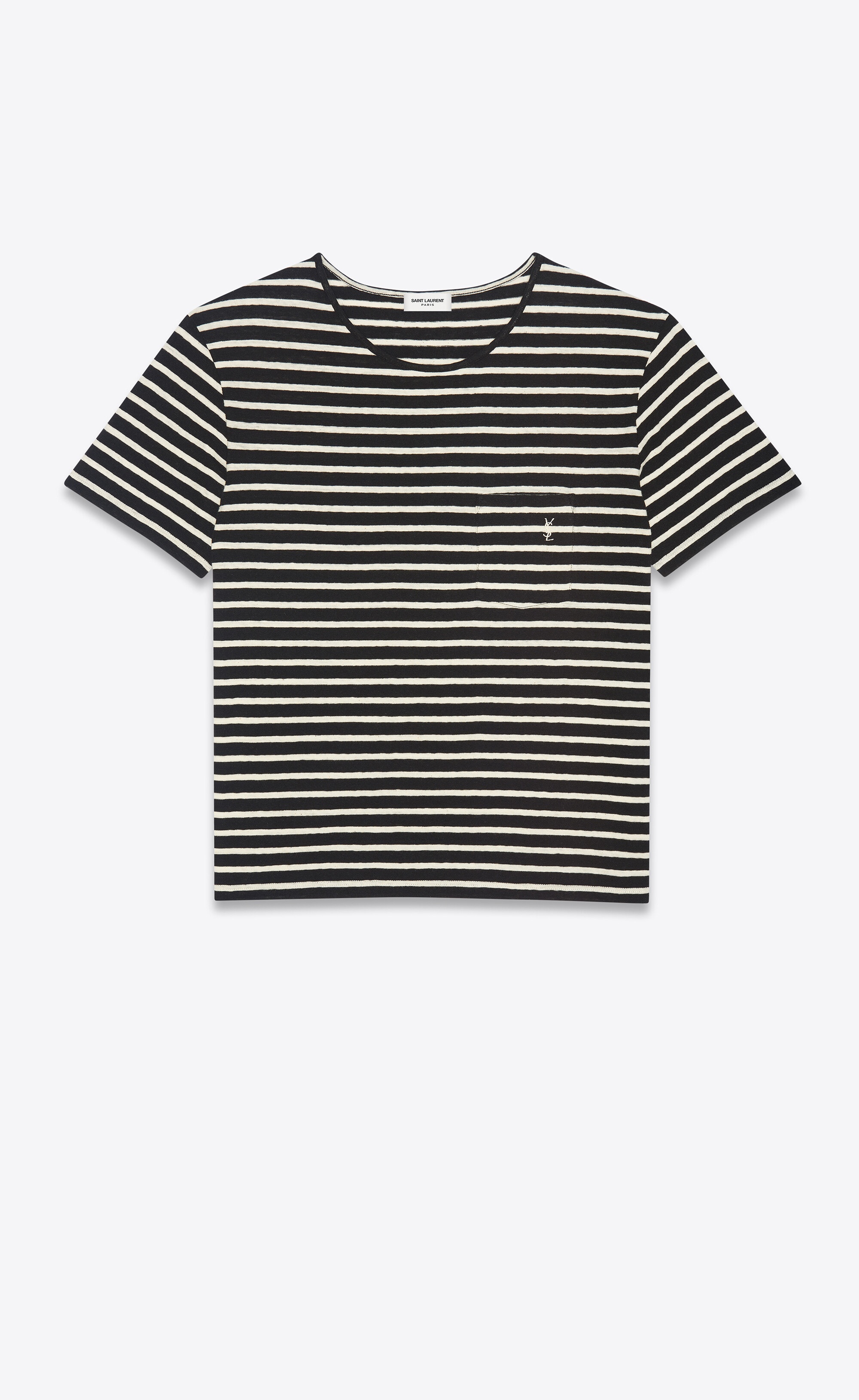 striped monogram t-shirt in jersey - 1