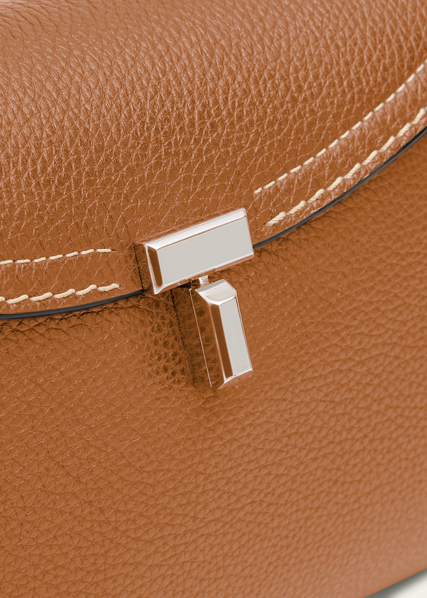 T-Lock Grained Leather Clutch Bag - 5