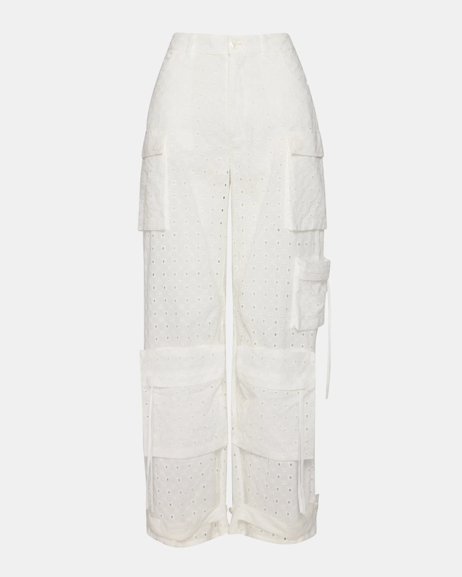 DUO PANT WHITE EYELET - 1