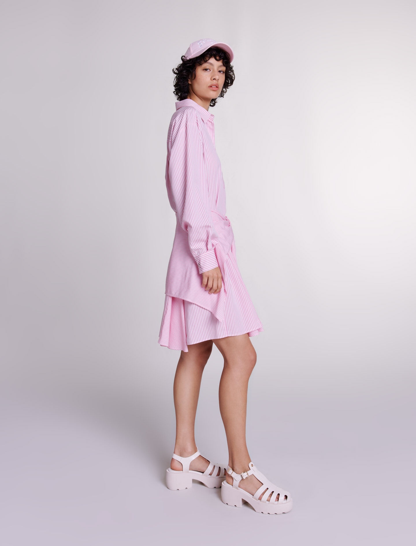 Striped shirt dress - 4