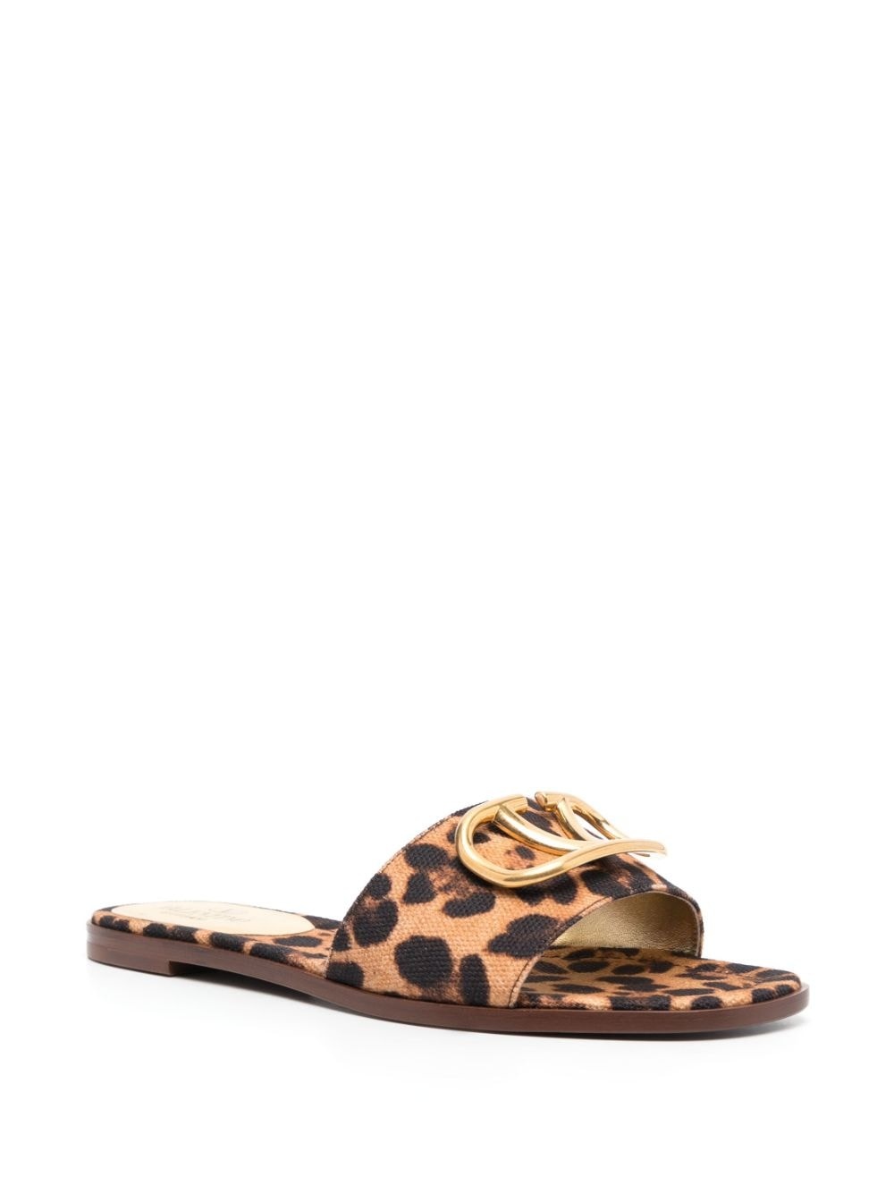 leopard-print buckle sandals - 2