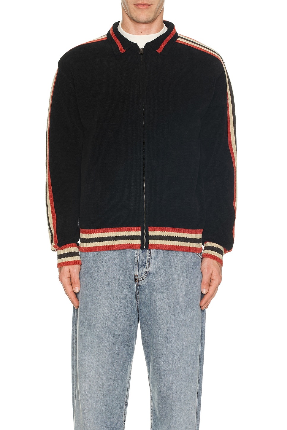 Striped Zip Cardigan - 3