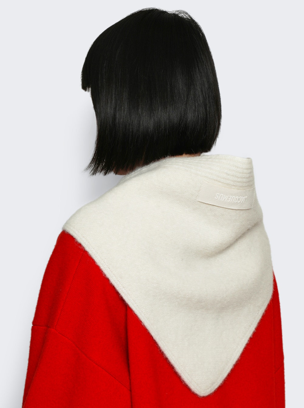 Grosgrain Logo Scarf Off-white - 2