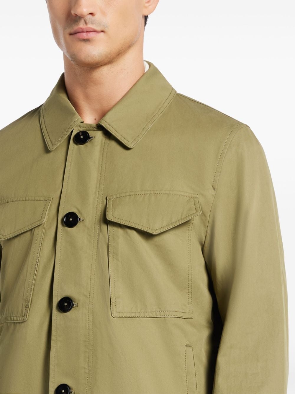 patch pockets shirt-jacket - 5
