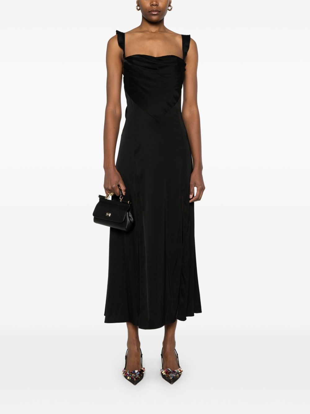 satin-finish maxi dress - 2