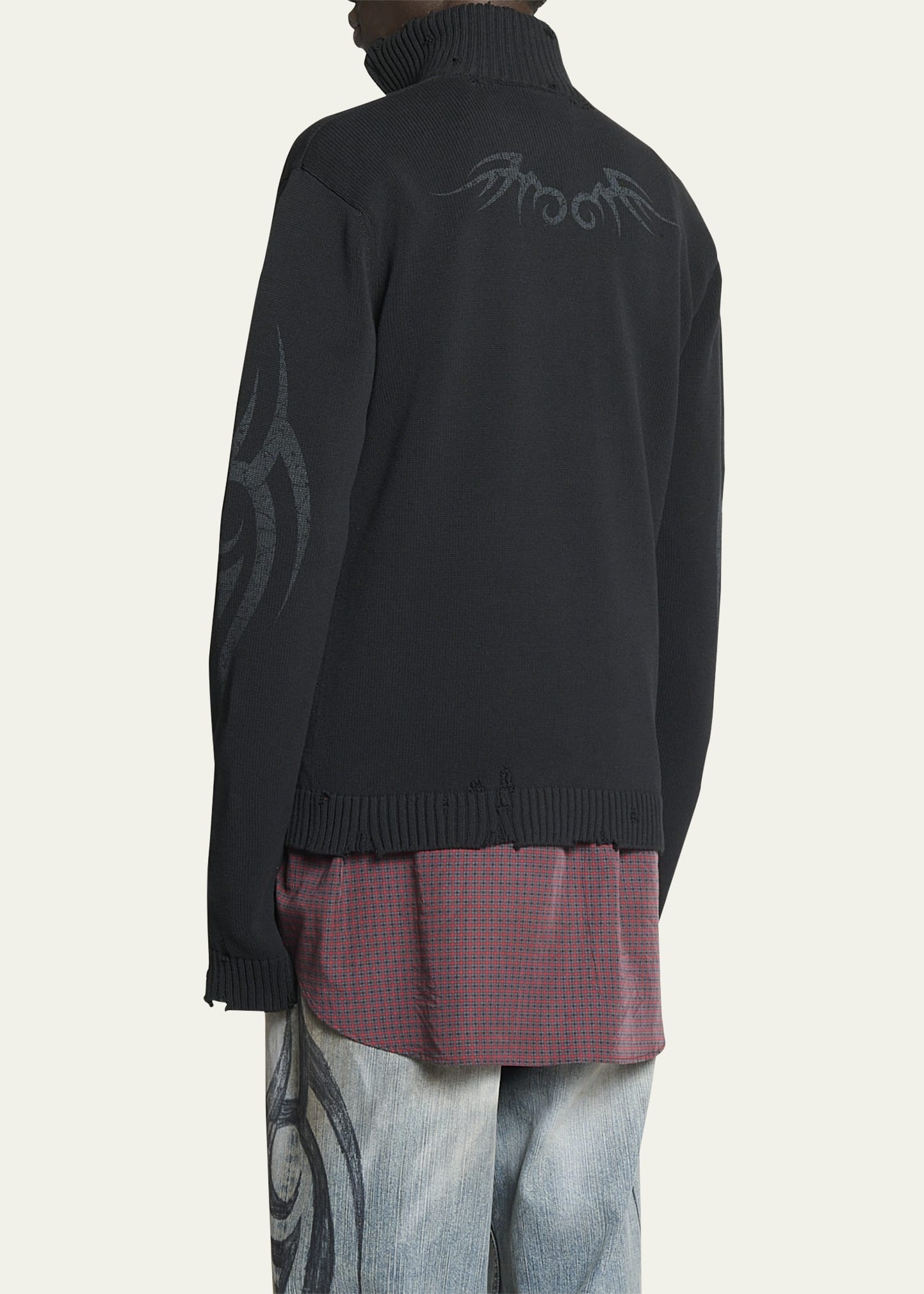 Men's Tribal Zip Cardigan - 3