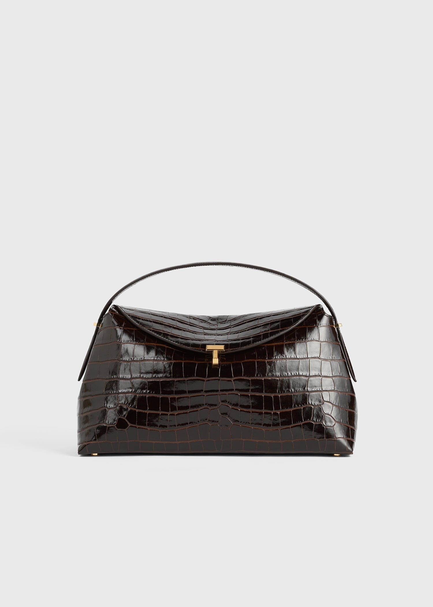 T-Lock top handle dark brown croco - 9