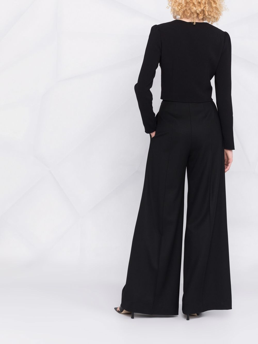 square-neck crepe top - 4