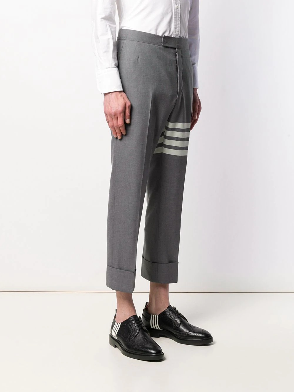 4-Bar plain weave suiting trousers - 3