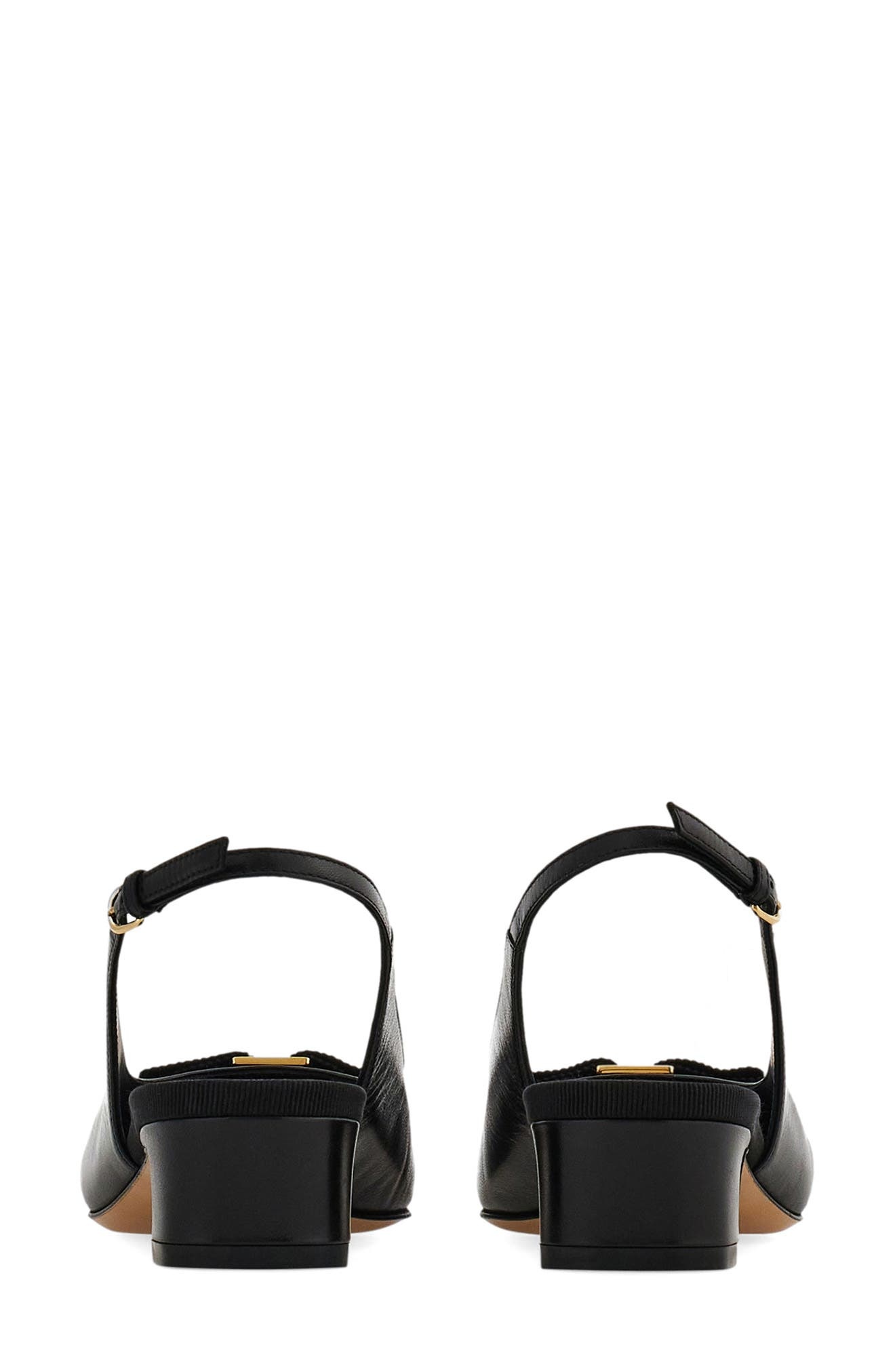FERRAGAMO Rivada Bow Slingback Pump in Nero at Nordstrom - 5