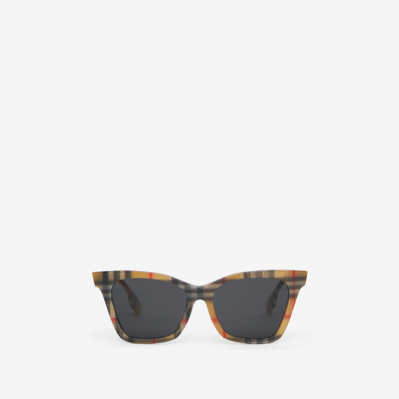 Vintage Check Bio-acetate Square Frame Sunglasses - 1