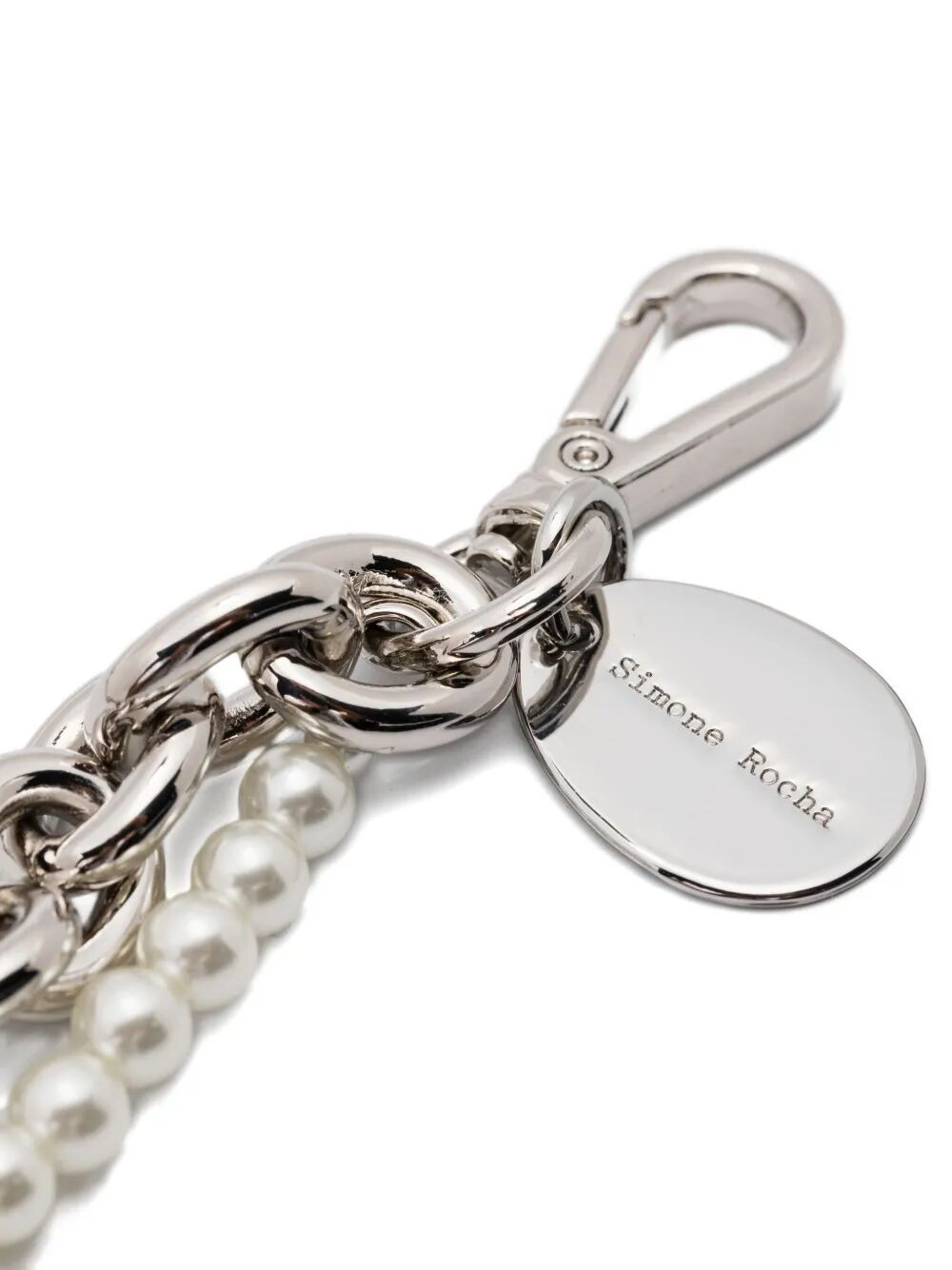 Simone Rocha Women Pearl & Chain Necklace With Encased Pearl Flower - 3