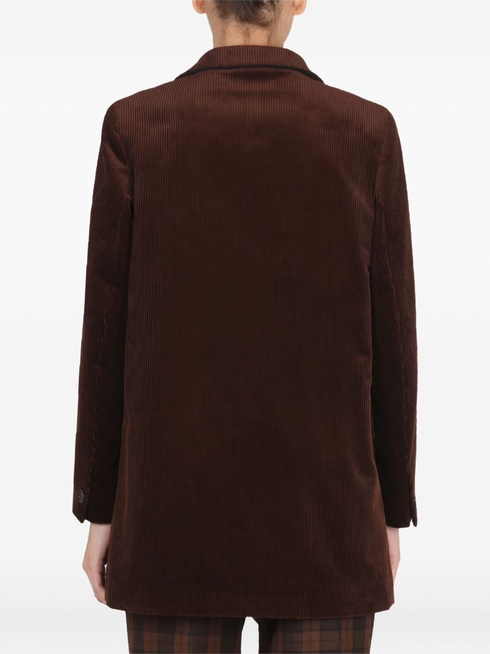 corduroy single-breasted blazer - 3